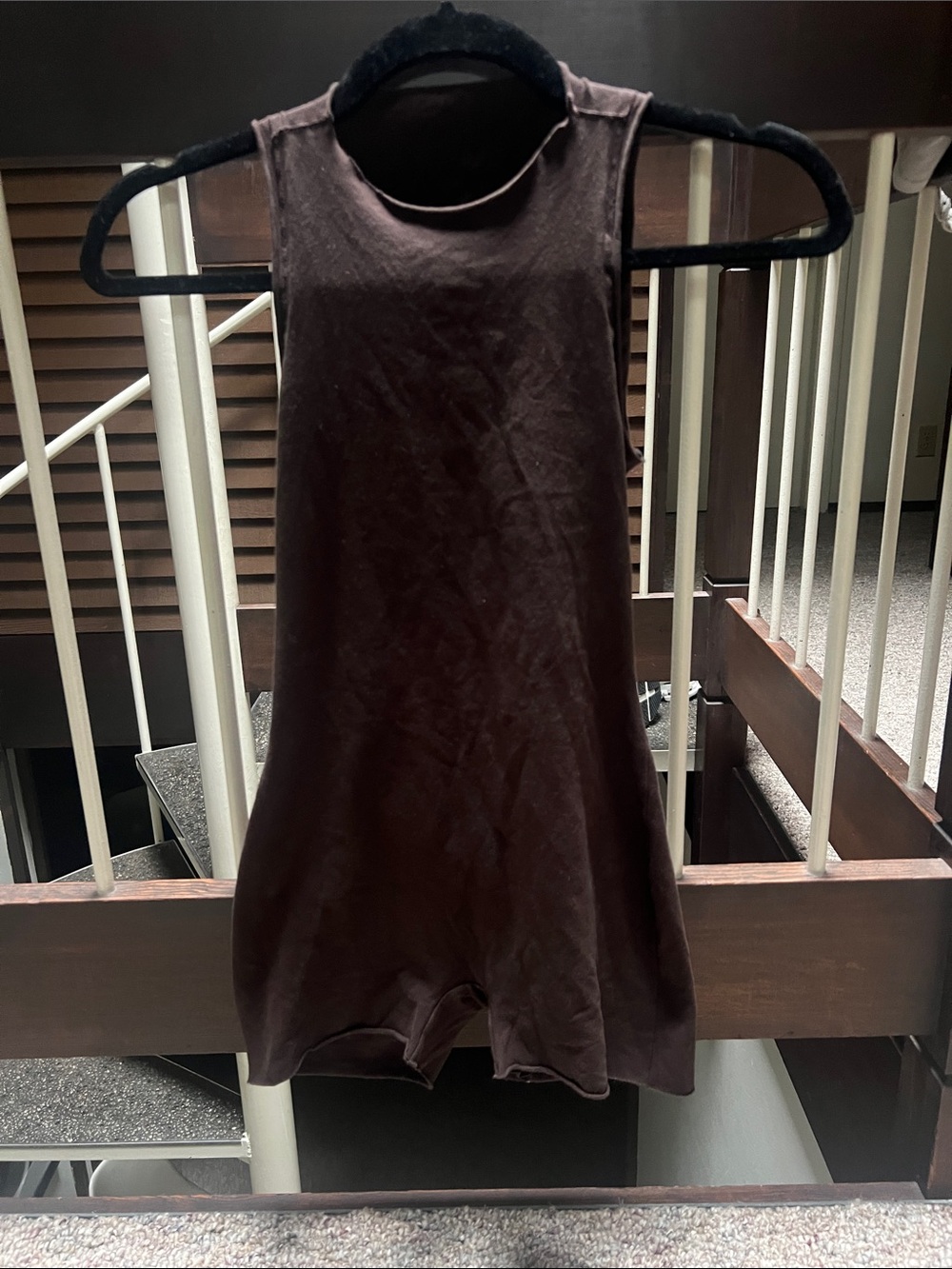 SKIMS Sleeveless Brown Women’s ROMPER WITH RAW EDGES